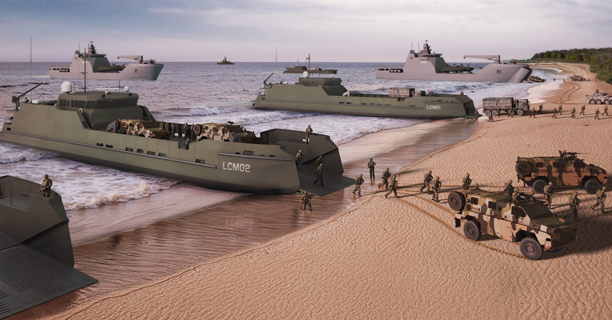 An artist impression of the Austal-built landing craft. Image: Austal Shipbuilding